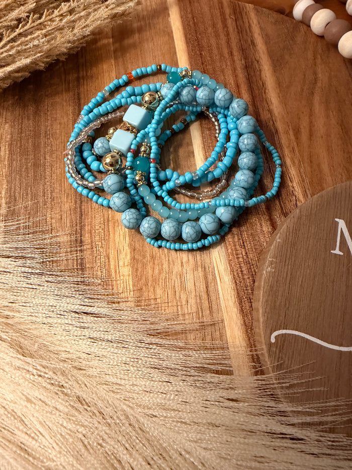 Bloom Bracelet Set (Blue)