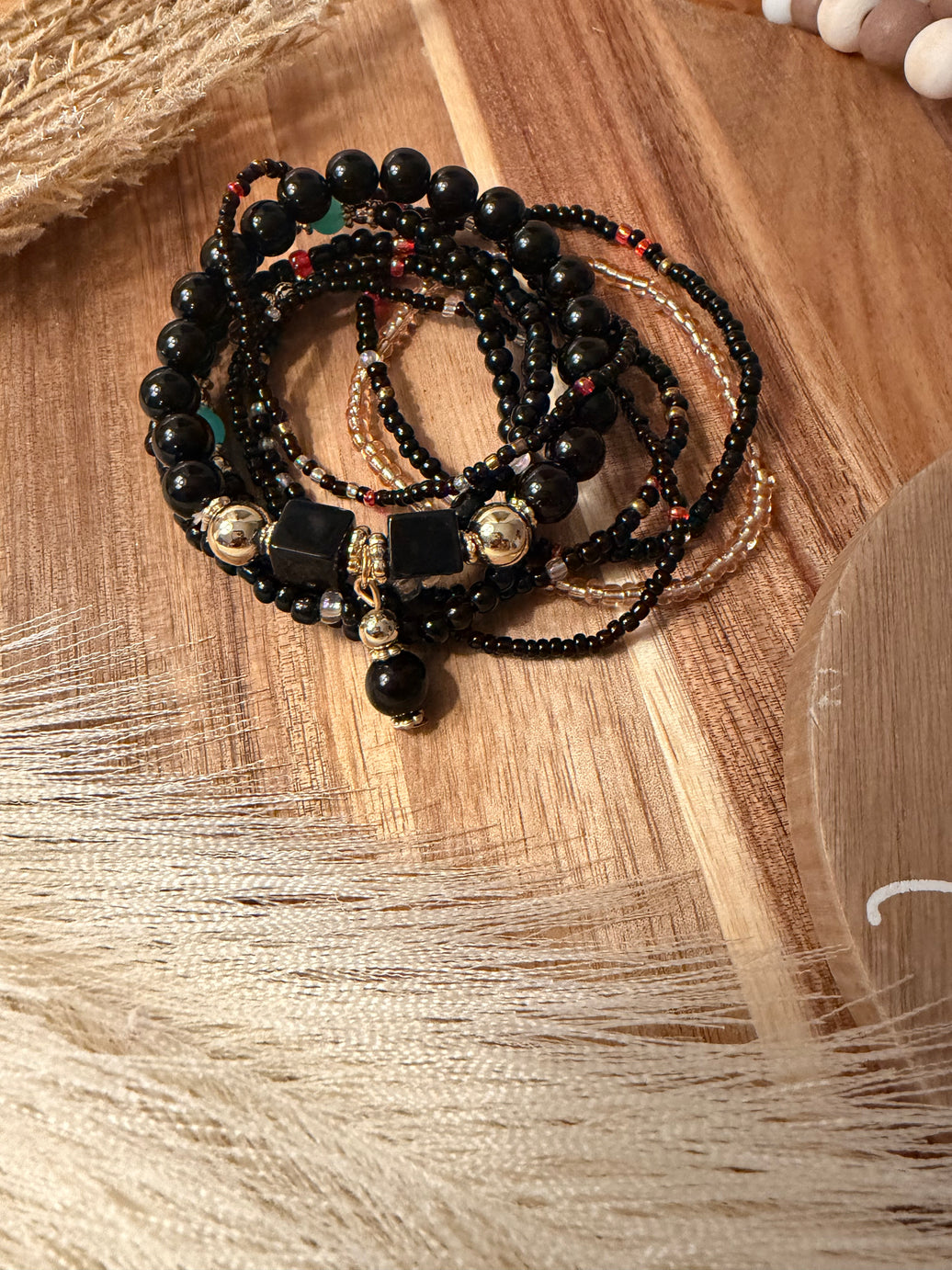 Bloom Bracelet Set (Black)