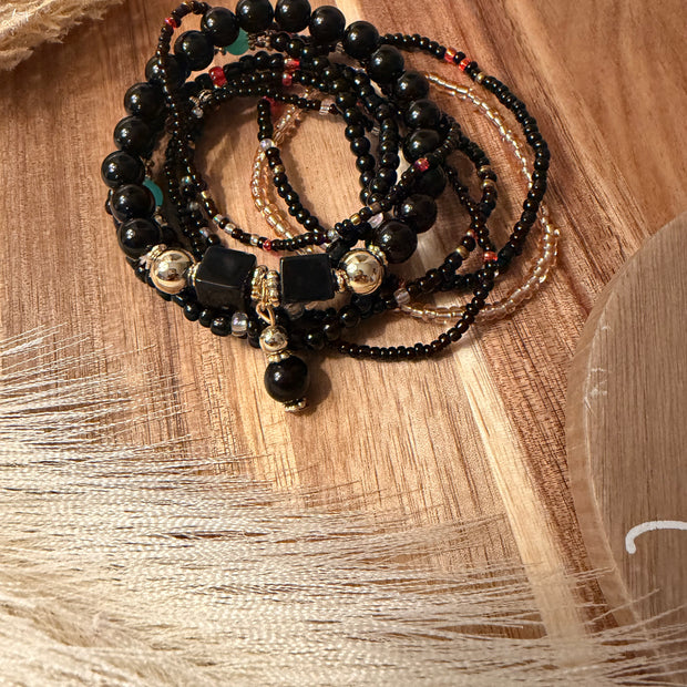 Bloom Bracelet Set (Black)