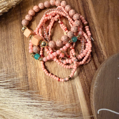 Bloom Bracelet Set (Pink)