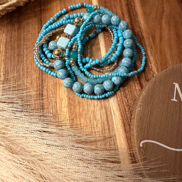 Bloom Bracelet Set (Blue)
