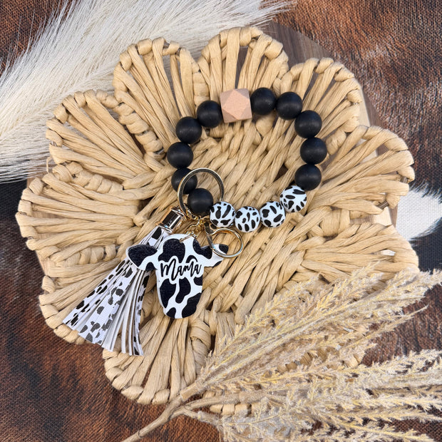 Cozy Cow Wristlet - Black