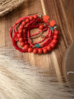 Bloom Bracelet Set (Red)