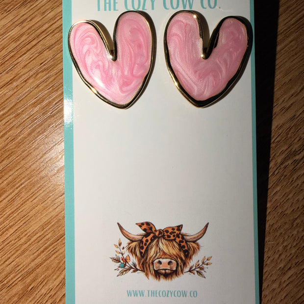 Heart studs