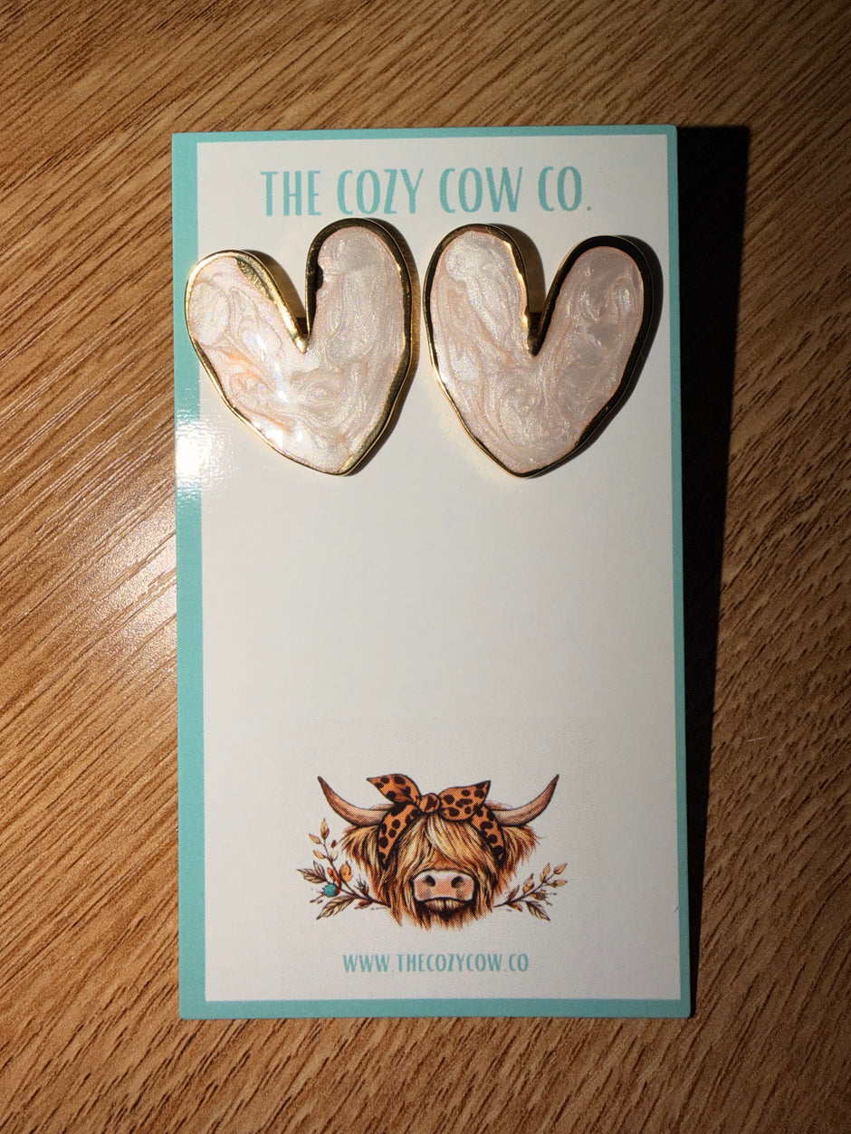 Heart studs
