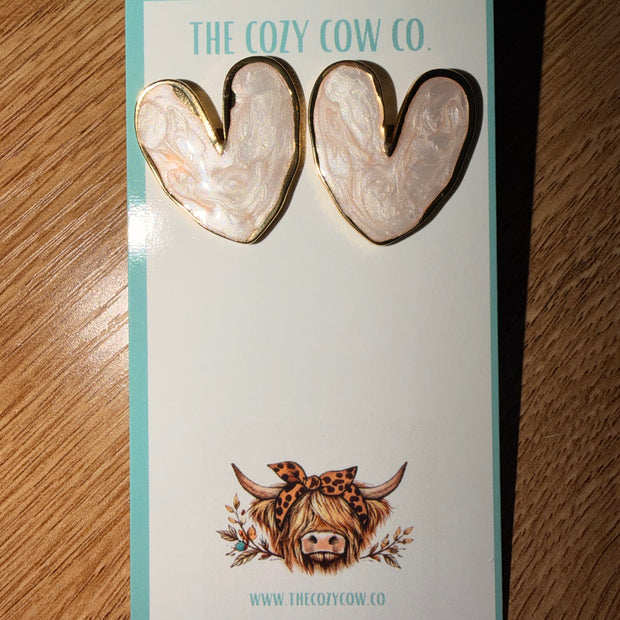 Heart studs