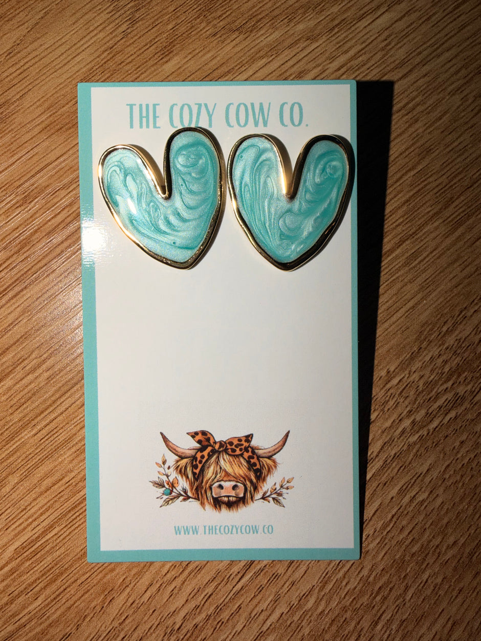 Heart studs