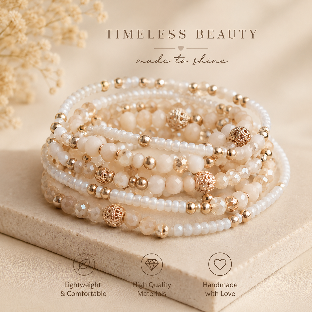 Cream bloom stack