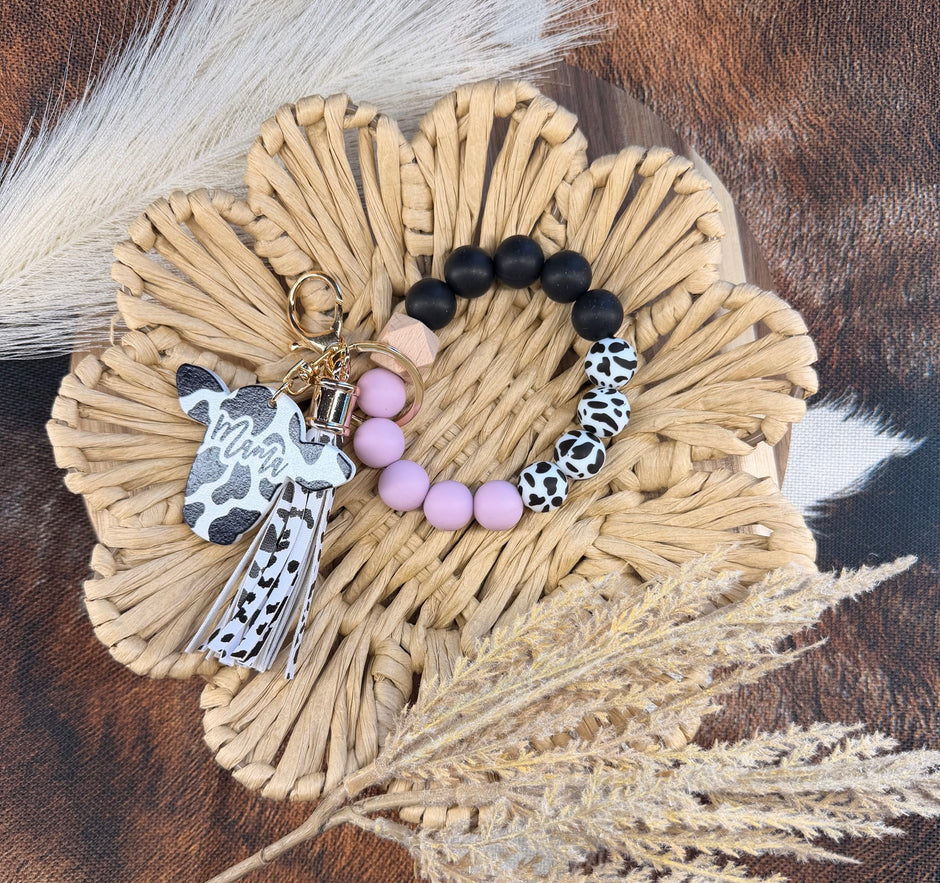 Cozy Cow Wristlet - Lavender