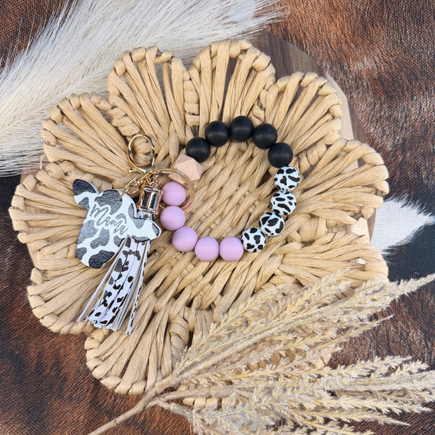 Cozy Cow Wristlet - Lavender