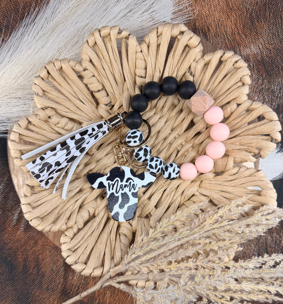 Cozy Cow Wristlet - Blush