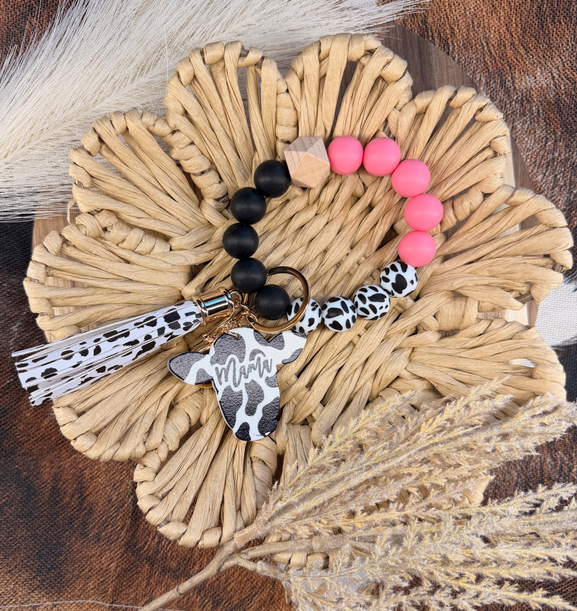 Cozy Cow Wristlet - Pink