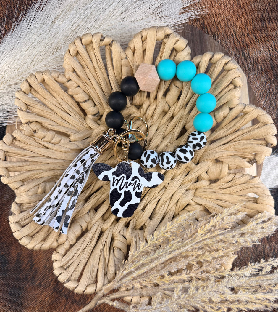 Cozy Cow Wristlet - Turquoise