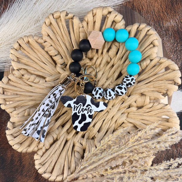 Cozy Cow Wristlet - Turquoise